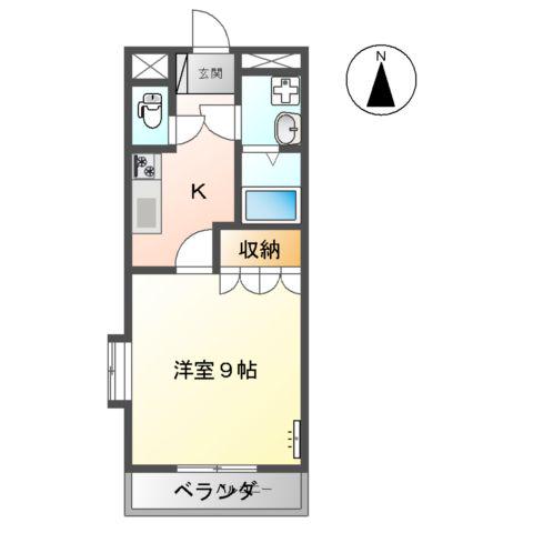 MAISON COMFORCE(1K/1階)の間取り写真