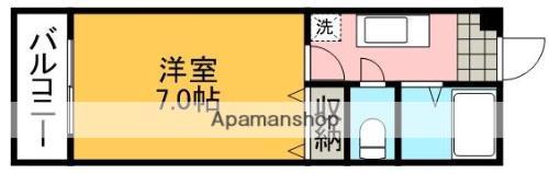 エクシブサンロード(1K/1階)の間取り写真
