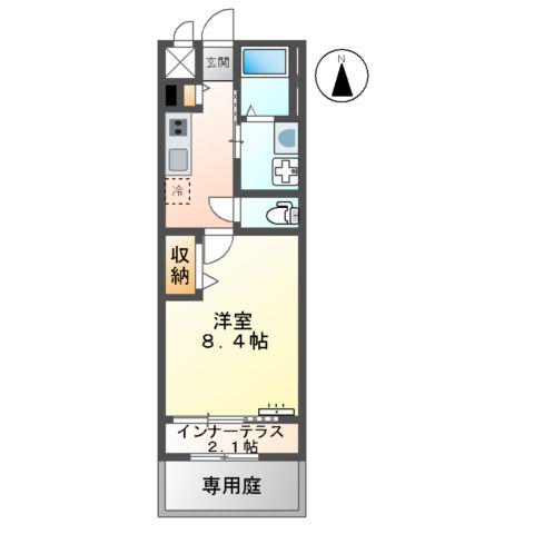 STEINFELDⅠ(1K/1階)の間取り写真