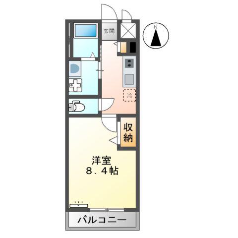 STEINFELDⅠ(1K/2階)の間取り写真
