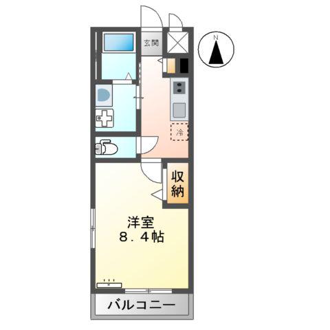 STEINFELDⅠ(1K/2階)の間取り写真