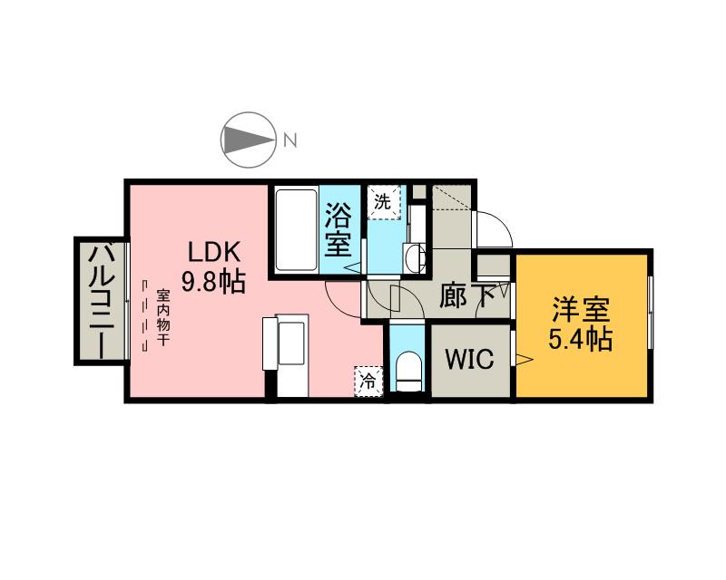ユーエム・セイラⅢ(1LDK/2階)の間取り写真