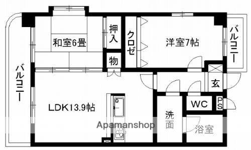 セラコート本山(2LDK/2階)の間取り写真