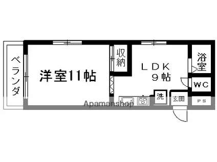 フラワーコーポ立田(1LDK/2階)の間取り写真