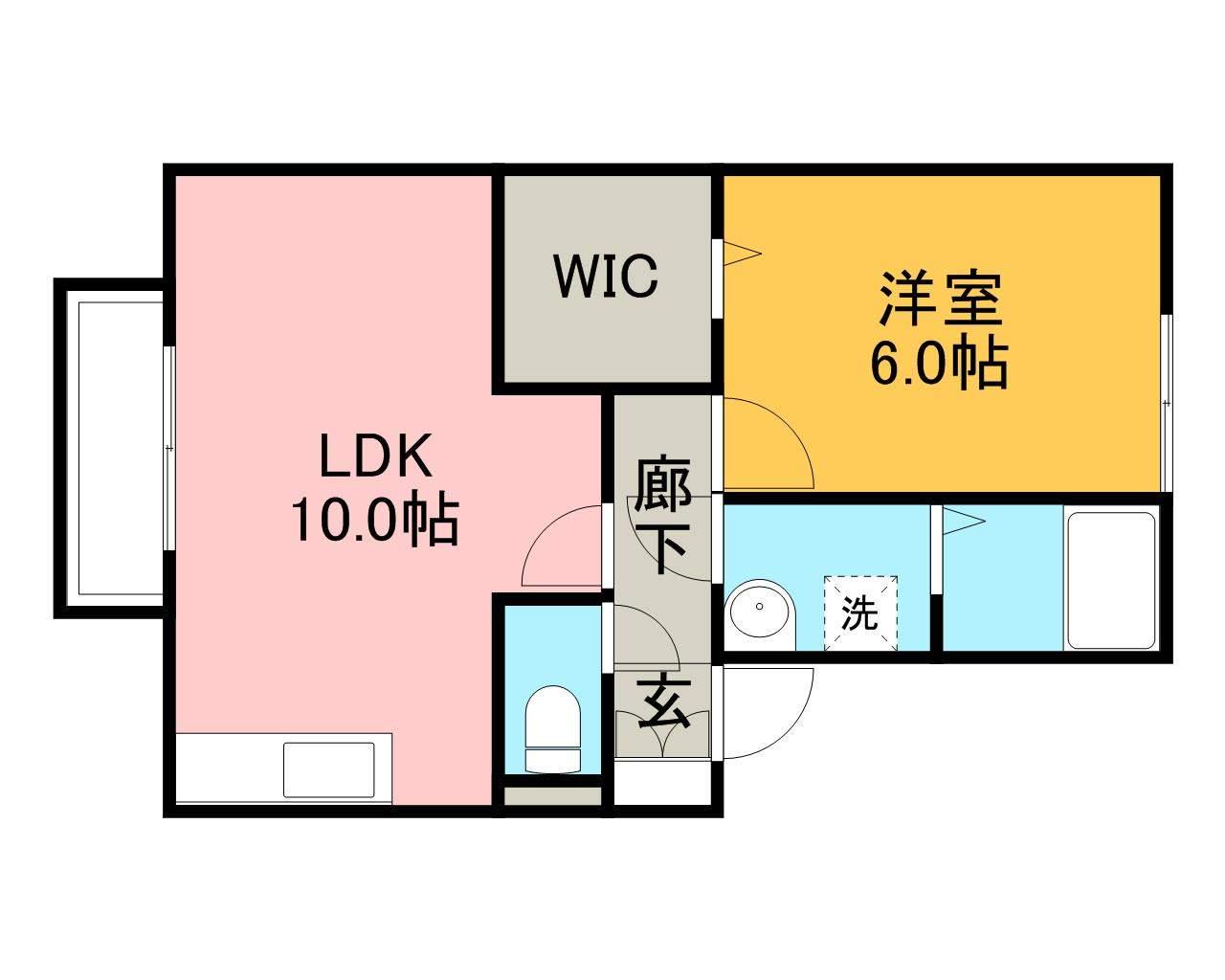 コンフィデンスK.S(1LDK/2階)の間取り写真
