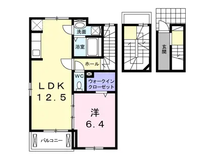 ジューンベリー(1LDK/3階)の間取り写真