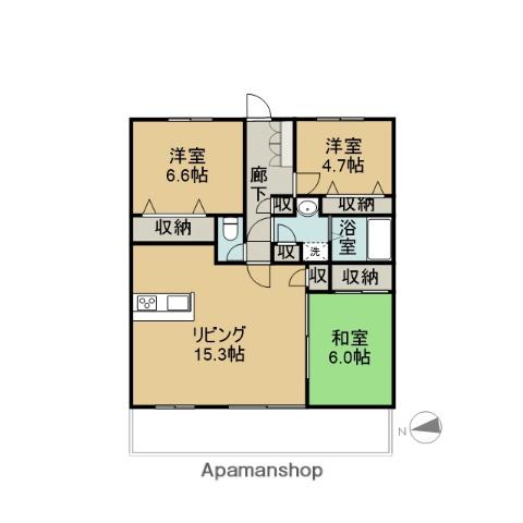 コアマンション・ネクステージ(3LDK/8階)の間取り写真