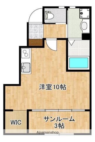 FLOWER VALLEY Ⅰ(ワンルーム/1階)の間取り写真