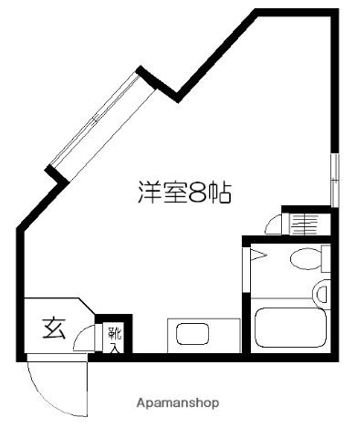 トリタート藤(ワンルーム/3階)の間取り写真