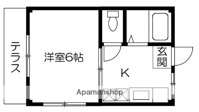 MEハイツ(1K/1階)の間取り写真