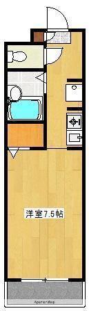 モンパレ県立大前(ワンルーム/2階)の間取り写真