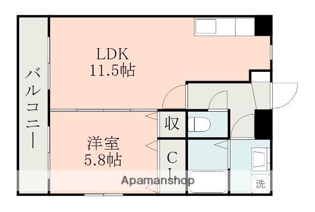 グランディール小山Ⅰ(1LDK/1階)の間取り写真