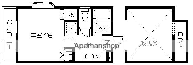 リベラル(1K/1階)の間取り写真