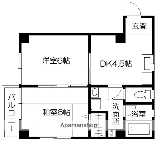 コーポ嘉悦(2DK/2階)の間取り写真
