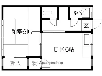 村田アパート(1DK/1階)の間取り写真