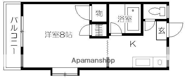 グリーンコーポ(1K/2階)の間取り写真