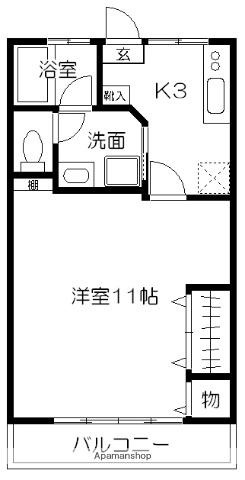 サンティメゾン(1K/1階)の間取り写真