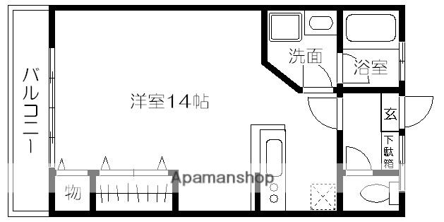 サンティメゾン(ワンルーム/1階)の間取り写真