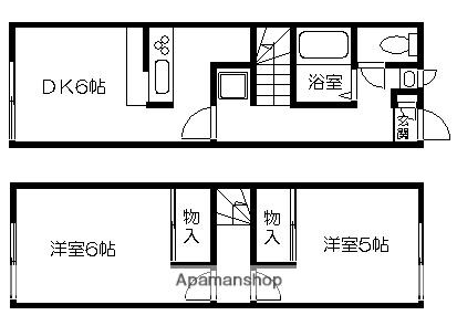 フィオーレ(2DK/1階)の間取り写真