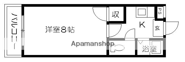 コーポ渡鹿(1K/1階)の間取り写真