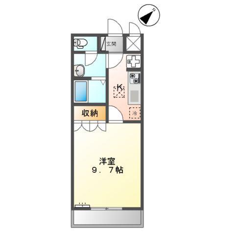 SUN FOREST(1K/1階)の間取り写真