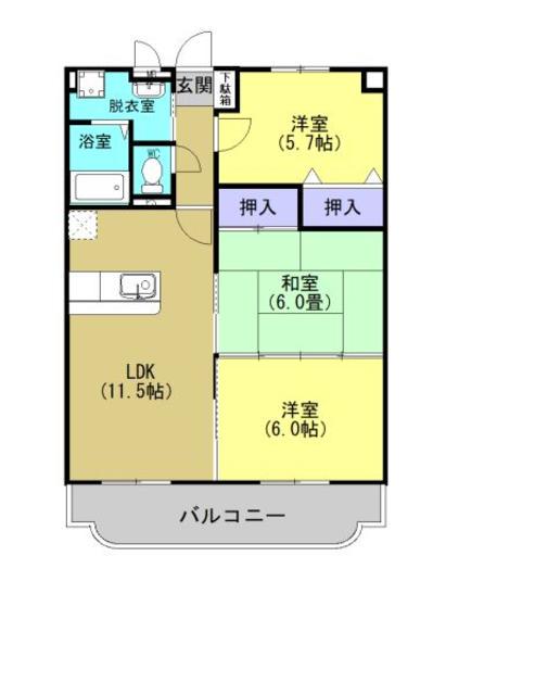 CIRUELA須屋(3LDK/3階)の間取り写真