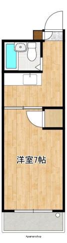 下田ハイツ(1K/2階)の間取り写真