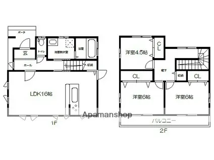 豊肥本線 東海学園前駅 徒歩12分 2階建 築5年(3LDK)の間取り写真