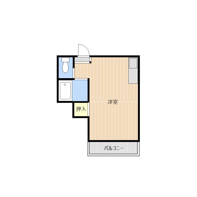 アルモ九品寺(ワンルーム/2階)の間取り写真