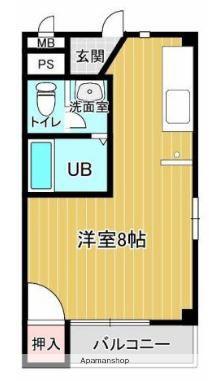 セントラルハイツ(ワンルーム/3階)の間取り写真