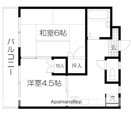 フォレスト・ヴィラ(2K/2階)の間取り写真