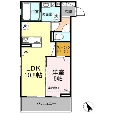グレンディールIII(1LDK/3階)の間取り写真