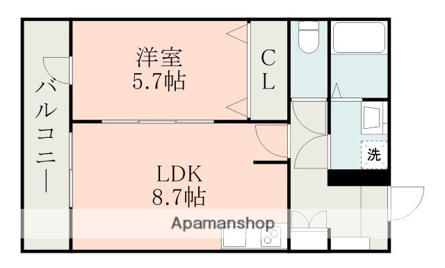 INDIGO BASE(1LDK/1階)の間取り写真