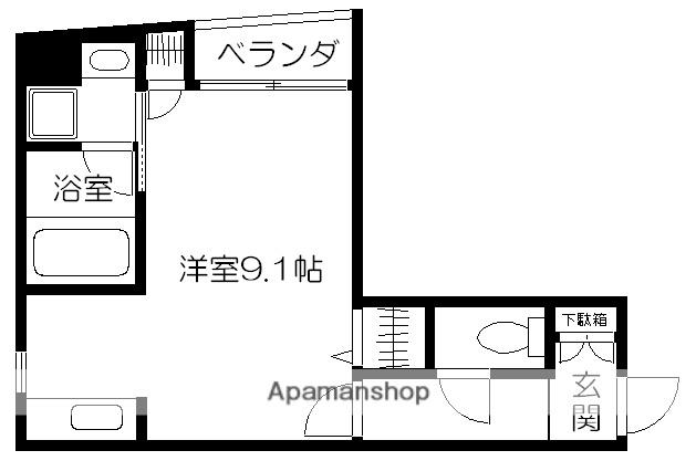 TWK神水(ワンルーム/4階)の間取り写真