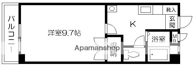 サンハイツK(1K/5階)の間取り写真