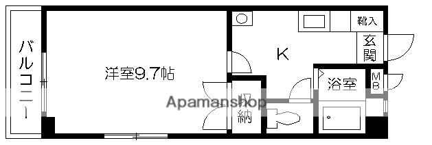 サンハイツK(1K/5階)の間取り写真