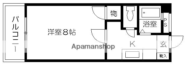 豊ハイツ(1K/2階)の間取り写真