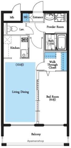 PARK RIBLANC(1LDK/4階)の間取り写真