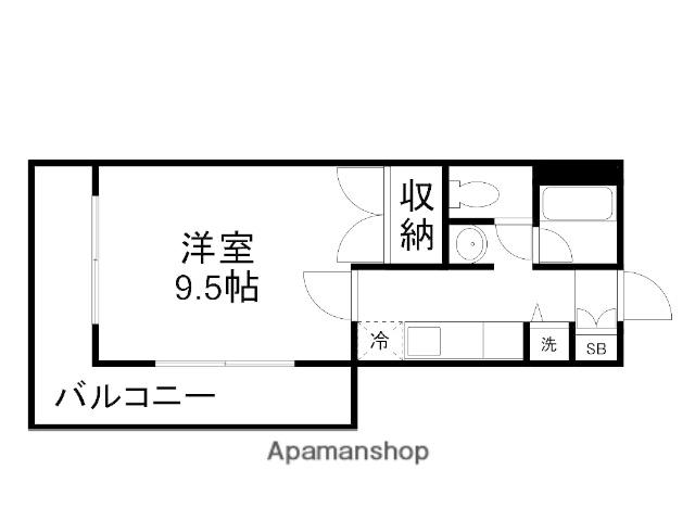 コートベネッセ上熊本(1K/5階)の間取り写真