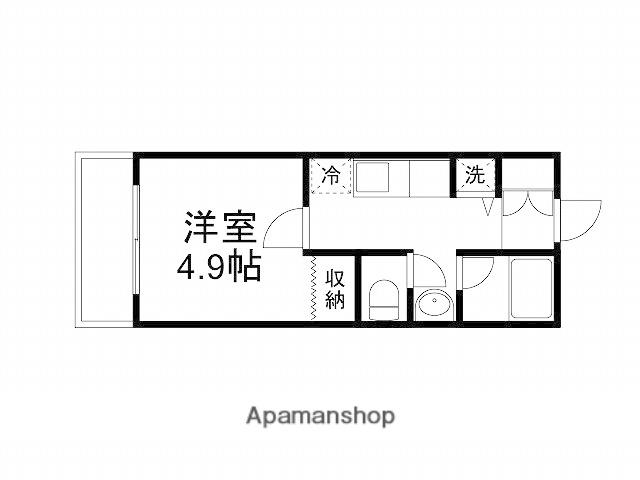 パレイシャル生駒3(1K/3階)の間取り写真