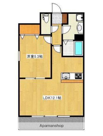 クロノス25上熊本(1LDK/9階)の間取り写真