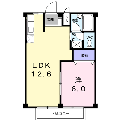 サンシャインコートⅡ(1LDK/2階)の間取り写真