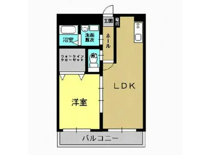 清水東町マンション(1LDK/3階)の間取り写真