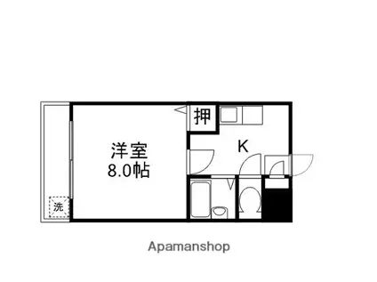 リバティーハイツ(1K/1階)の間取り写真