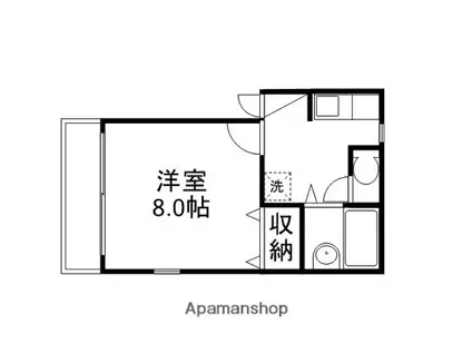 島崎ファーストハイツ(1K/3階)の間取り写真