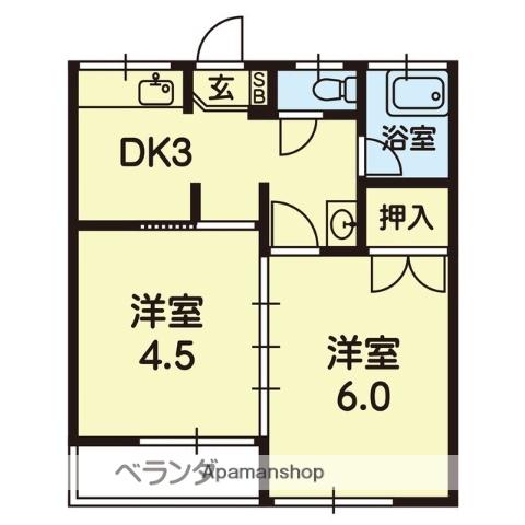 SG 八景水谷(2K/2階)の間取り写真