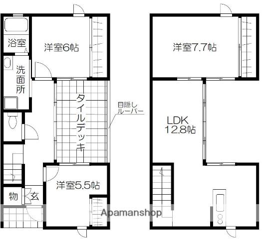 豊肥本線 東海学園前駅 徒歩14分 2階建 築3年(3LDK)の間取り写真