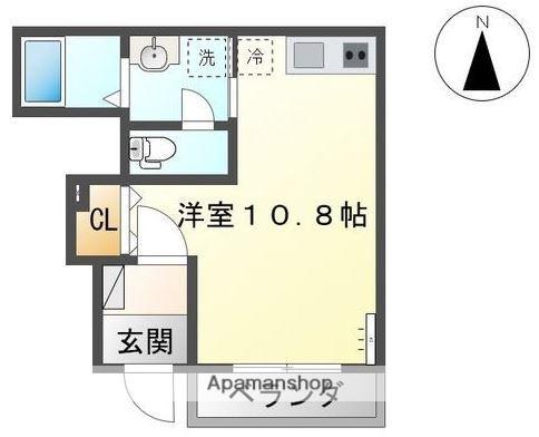 レスポワール・Ⅰ(ワンルーム/1階)の間取り写真
