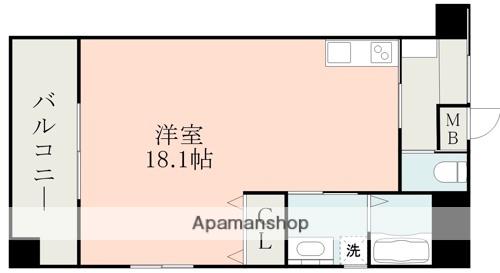 豊前街道の館(ワンルーム/2階)の間取り写真