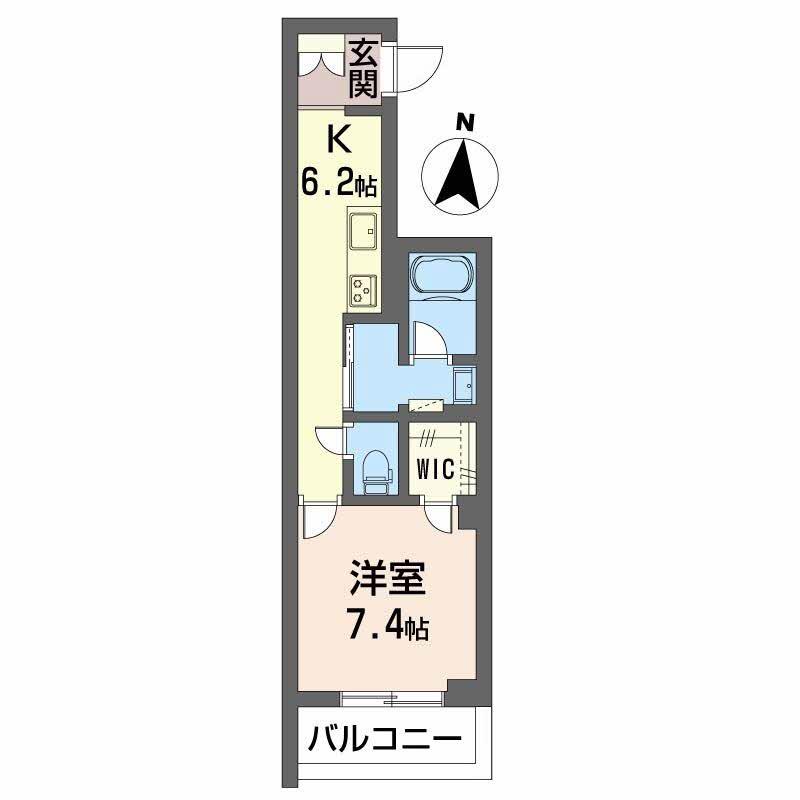 シャーメゾン九品寺(1K/3階)の間取り写真